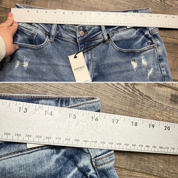 Judy Blue High Waist Flare Fit Denim Blue Distressed
Jeans Women's Size 16W - Picture 9 of 12